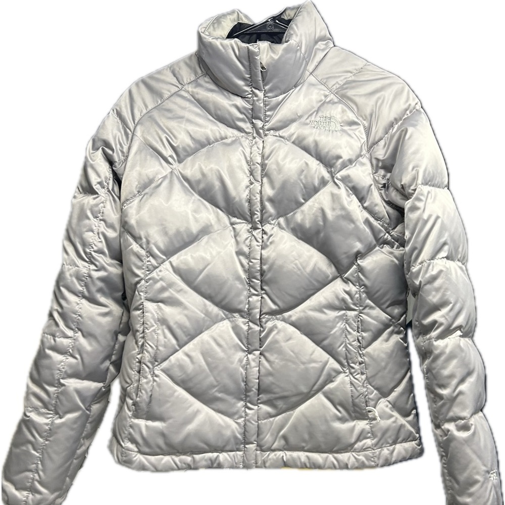 Silver North Face Jacket. Women’s size Medium. Great Condition.